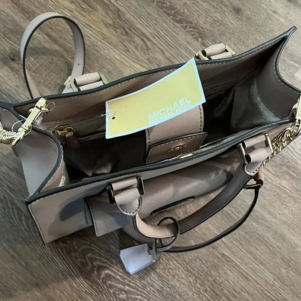 NWT Michael Kors Bridgett Tote in Fawn/Blush Pink - Picture 8 of 9